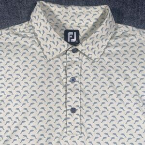 FootJoy FJ Leaping Dolphins Self Collar Polo Golf Shirt Mens XL Stretch Fabric